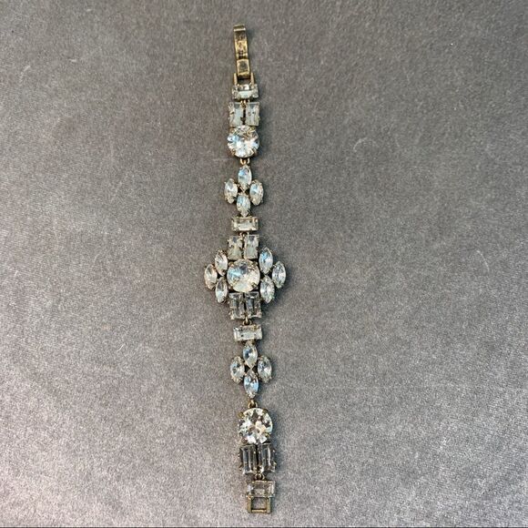 J. Crew Vintage clear crystal rhinestone bracelet - Picture 4 of 13